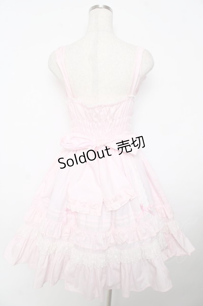 画像2: Angelic Pretty / リボンシャーリングジャンパースカート  ピンク Y-25-11-06-127-AP-OP-AS-ZY (2)