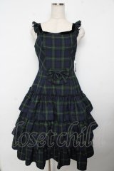Victorian maiden / ヴィクトリアンタータンフリルジャンパースカート  グリーン Y-25-11-06-128-CL-OP-SZ-ZY