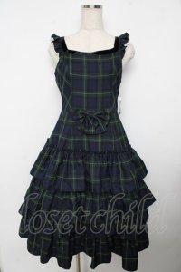 Victorian maiden / ヴィクトリアンタータンフリルジャンパースカート  グリーン Y-25-11-06-128-CL-OP-SZ-ZY