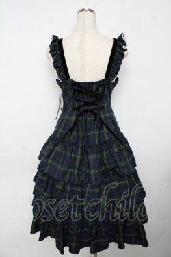 画像2: Victorian maiden / ヴィクトリアンタータンフリルジャンパースカート  グリーン Y-25-11-06-128-CL-OP-SZ-ZY