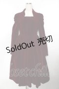 axes femme kawaii / クラシカルベロアワンピース M ワイン Y-25-11-06-129-AX-OP-SZ-ZY