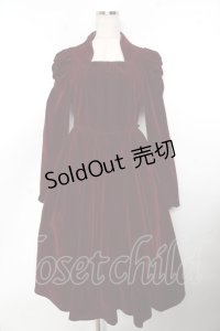 axes femme kawaii / クラシカルベロアワンピース M ワイン Y-25-11-06-129-AX-OP-SZ-ZY