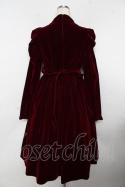 画像2: axes femme kawaii / クラシカルベロアワンピース M ワイン Y-25-11-06-129-AX-OP-SZ-ZY