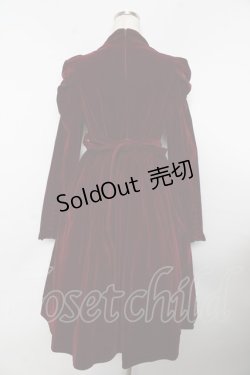 画像2: axes femme kawaii / クラシカルベロアワンピース M ワイン Y-25-11-06-129-AX-OP-SZ-ZY