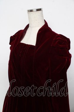 画像3: axes femme kawaii / クラシカルベロアワンピース M ワイン Y-25-11-06-129-AX-OP-SZ-ZY