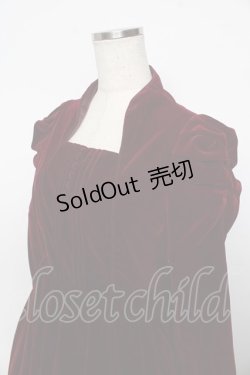 画像3: axes femme kawaii / クラシカルベロアワンピース M ワイン Y-25-11-06-129-AX-OP-SZ-ZY