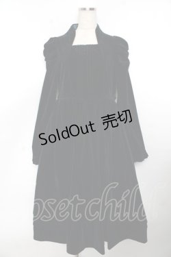 画像1: axes femme kawaii / クラシカルベロアワンピース M グリーン Y-25-11-06-130-AX-OP-SZ-ZY