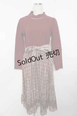 画像1: axes femme / ドッキングワンピース M 茶 Y-25-11-06-133-AX-OP-SZ-ZY