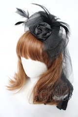 Atelier Beatrice / コヴェールミニハット  黒 Y-25-11-06-014-GO-AC-SZ-ZY