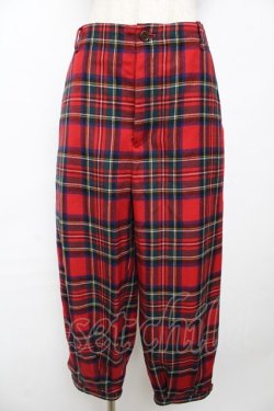 画像1: Jane Marple / ウールタータン ニッカーズパンツ M レッド Y-25-11-06-136-JM-PA-SZ-ZY
