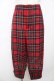 画像1: Jane Marple / ウールタータン ニッカーズパンツ M レッド Y-25-11-06-136-JM-PA-SZ-ZY (1)