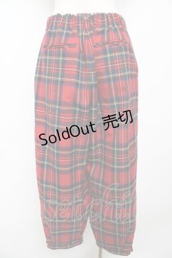 画像2: Jane Marple / ウールタータン ニッカーズパンツ M レッド Y-25-11-06-136-JM-PA-SZ-ZY