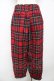 画像2: Jane Marple / ウールタータン ニッカーズパンツ M レッド Y-25-11-06-136-JM-PA-SZ-ZY (2)