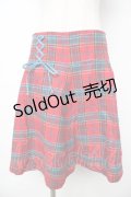Candy Stripper / チェックフレアスカート  赤 Y-25-11-06-137-PU-SK-SZ-ZT185