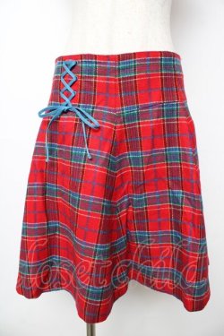 画像1: Candy Stripper / チェックフレアスカート  赤 Y-25-11-06-137-PU-SK-SZ-ZY