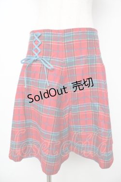 画像1: Candy Stripper / チェックフレアスカート  赤 Y-25-11-06-137-PU-SK-SZ-ZT185