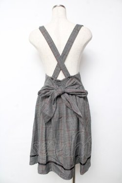 画像2: Amavel /グレンチェックサス付きスカート  グレー Y-25-11-06-140-CA-SK-AS-ZY