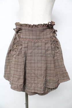 画像1: axes femme POETIQUE / レースアップデザインスカパン M 茶 Y-25-11-06-141-AX-PA-SZ-ZY