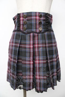 画像1: axes femme POETIQUE / コルセットチェックキュロット M 黒 Y-25-11-06-142-AX-PA-SZ-ZY