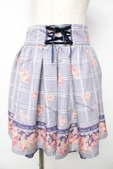 LIZ LISA / グレンチェックローズスカート  パープル Y-25-11-06-144-LO-SK-SZ-ZY