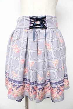 画像1: LIZ LISA / グレンチェックローズスカート  パープル Y-25-11-06-144-LO-SK-SZ-ZY