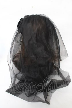 画像3: ATELIER PIERROT / ローズヴェールカチューシャ  黒 Y-25-11-06-015-EL-AC-SZ-ZY