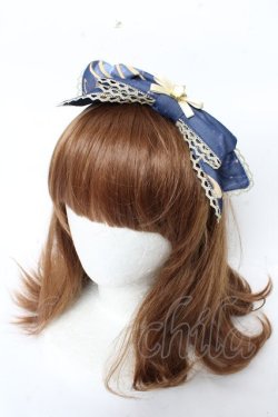 画像1: To Alice / プラネタリウムリボンカチューシャ  紺 Y-25-11-06-016-LO-AC-SZ-ZY