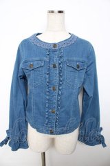 axes femme / キャンディースリーブＧジャン M ブルー Y-25-11-06-020-AX-JA-SZ-ZY