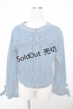 画像1: axes femme / キャンディースリーブＧジャン M ブルー Y-25-11-06-020-AX-JA-SZ-ZI