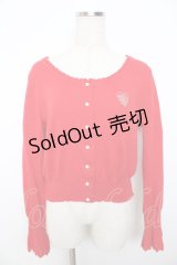 Emily Temple cute / ロゴ刺繍ニットカーディガン  赤 Y-25-11-06-024-ET-TO-SZ-ZY