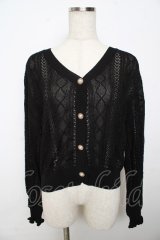 axes femme / サマーニットカーディガン F 黒 Y-25-11-06-028-AX-OP-SZ-ZY