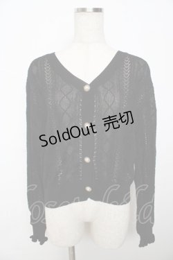 画像1: axes femme / サマーニットカーディガン F 黒 Y-25-11-06-028-AX-OP-SZ-ZI