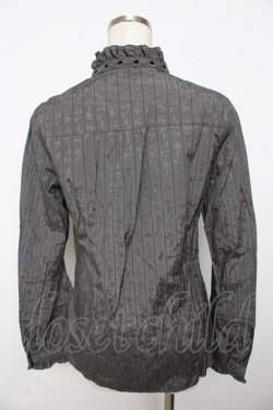 画像2: axes femme /ストライプJQブラウス L グレー Y-25-11-06-029-AX-BL-SZ-ZY