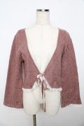 axes femme / レース使いニットボレロ M 淡ピンク Y-25-11-06-030-AX-TO-SZ-ZY