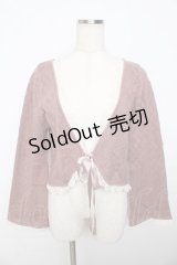 axes femme / レース使いニットボレロ M 淡ピンク Y-25-11-06-030-AX-TO-SZ-ZY