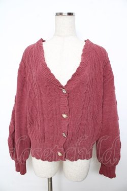 画像1: axes femme / ニットカーデ  ピンク Y-25-11-06-031-AX-TO-SZ-ZY