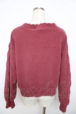 画像2: axes femme / ニットカーデ  ピンク Y-25-11-06-031-AX-TO-SZ-ZY