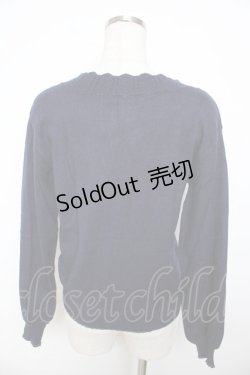 画像2: axes femme / スノー刺繍ニットプルオーバー M 紺 Y-25-11-06-032-AX-TO-SZ-ZY