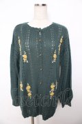 axes femme / オリジナル手刺繍ロングカーデ M グリーン Y-25-11-06-033-AX-TO-SZ-ZY