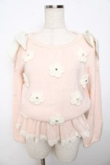 LIZ LISA / 肩開きニット  ピンク Y-25-11-06-035-LO-SK-AS-ZY