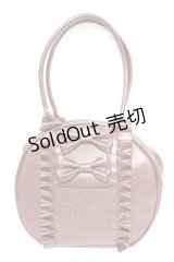 axes femme kawaii / ツインリボンラウンドバッグ  茶 Y-25-11-06-006-AX-BG-SZ-ZY