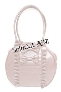 axes femme kawaii / ツインリボンラウンドバッグ  茶 Y-25-11-06-006-AX-BG-SZ-ZY