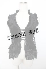 BPN / 別珍フリルベスト M 黒 Y-25-11-06-041-GO-TO-SZ-ZY