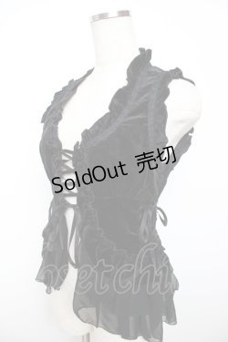 画像3: BPN / 別珍フリルベスト M 黒 Y-25-11-06-041-GO-TO-SZ-ZY