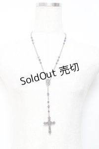 Moi-meme-Moitie / ローズ十字架ロザリオネックレス  パープル Y-25-11-09-001-MO-AC-SZ-ZY