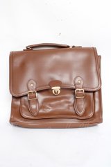 axes femme / ベルトデザインサッチェル  茶 Y-25-11-09-035-AX-BG-SZ-ZY