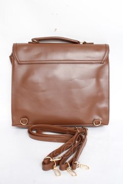 画像2: axes femme / ベルトデザインサッチェル  茶 Y-25-11-09-035-AX-BG-SZ-ZY