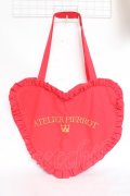 ATELIER PIERROT / Heart Frill Tote Bag  赤 Y-25-11-09-037-EL-BG-SZ-ZY