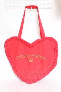 画像1: ATELIER PIERROT / Heart Frill Tote Bag  赤 Y-25-11-09-037-EL-BG-SZ-ZY