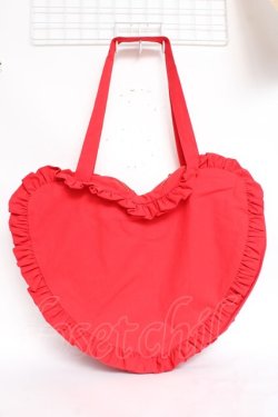 画像2: ATELIER PIERROT / Heart Frill Tote Bag  赤 Y-25-11-09-037-EL-BG-SZ-ZY